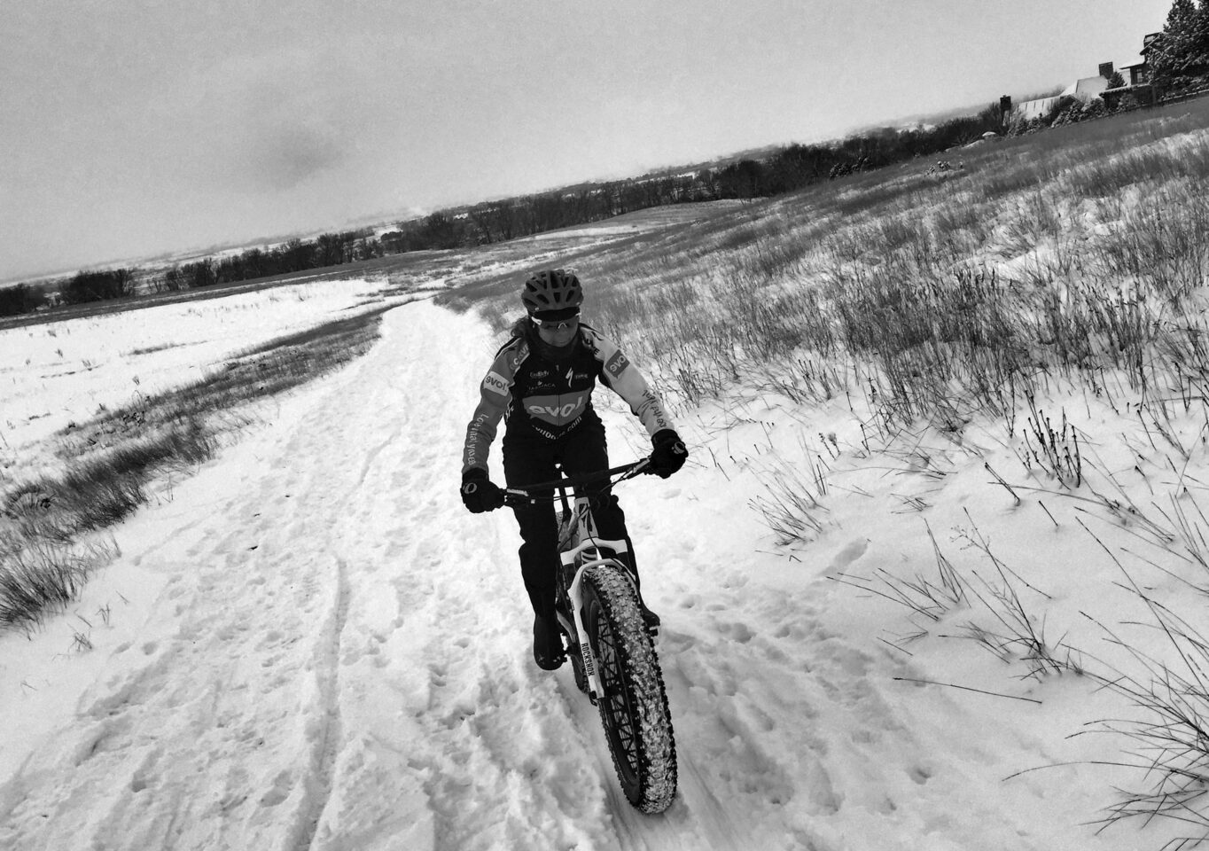 fat biking in the snow