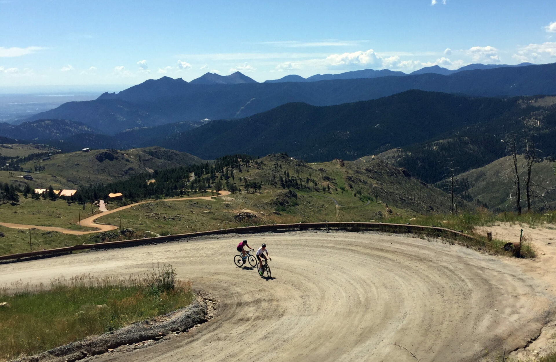 Two cyclists ride up Boulder Sunshine Canyon bike ride