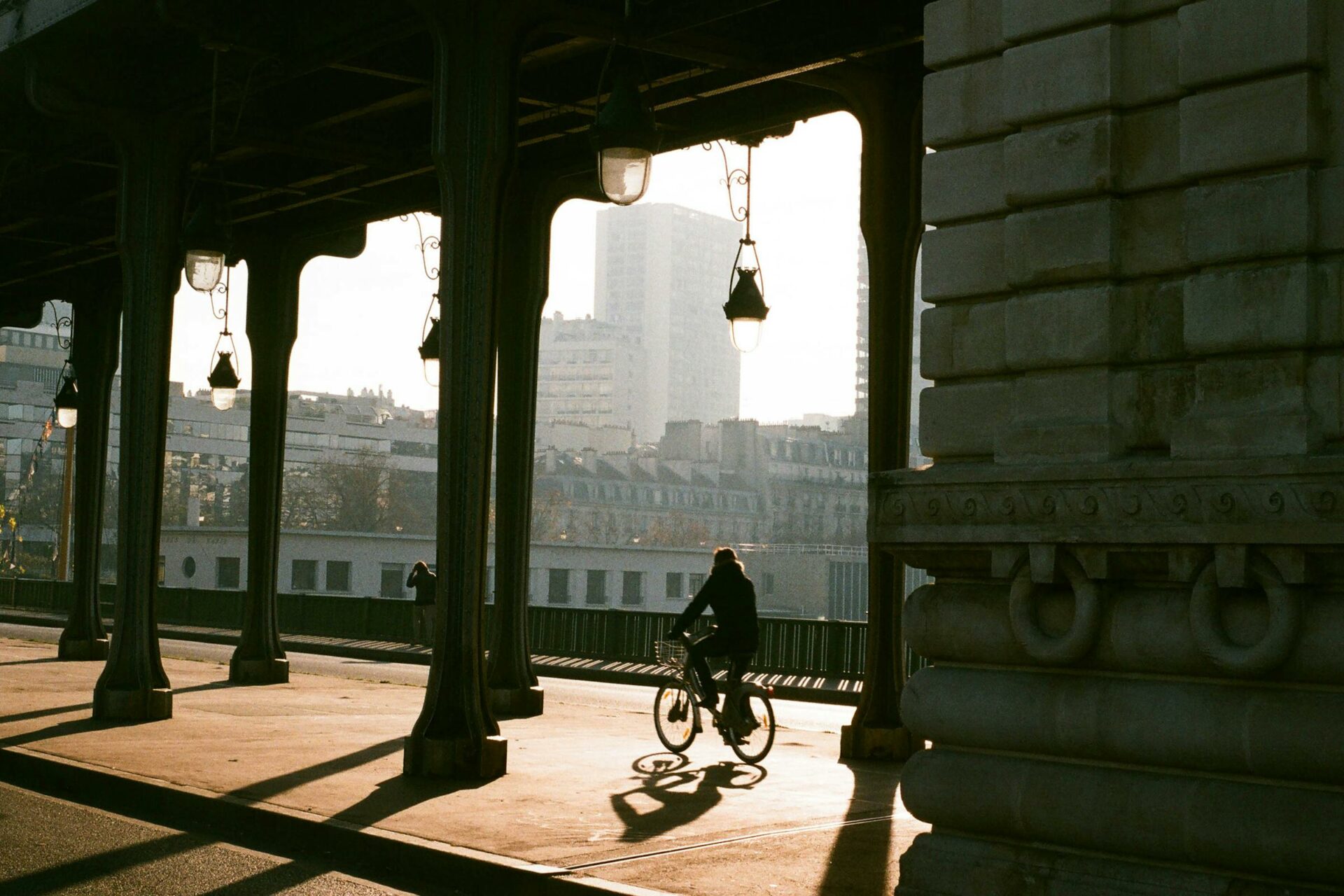 cyclist in a city