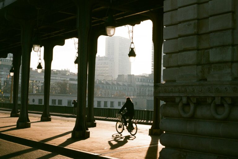 cyclist in a city