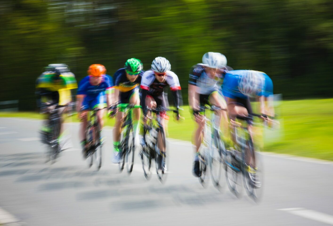 cyclists racing