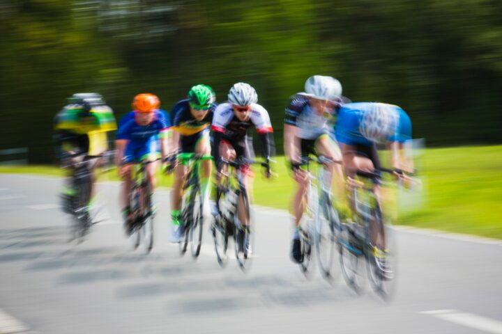 cyclists racing