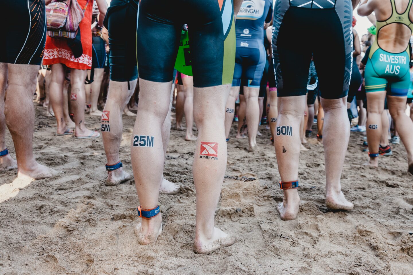 legs of triathletes