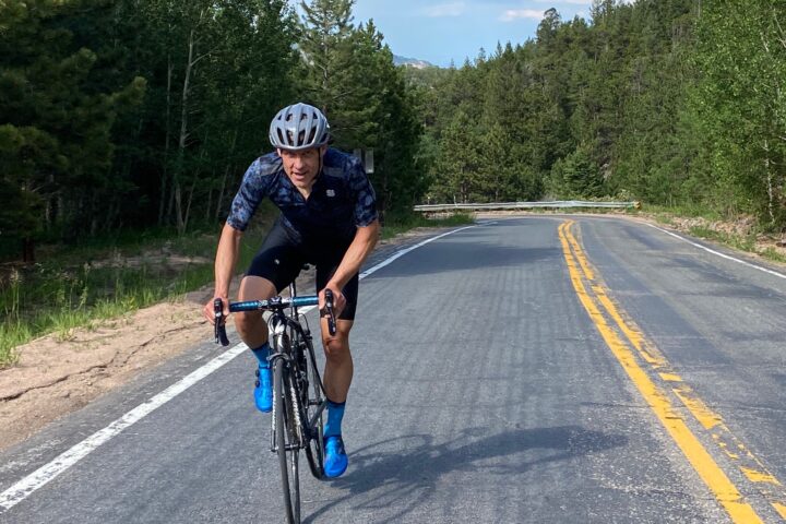 Ben Delaney cycling uphill