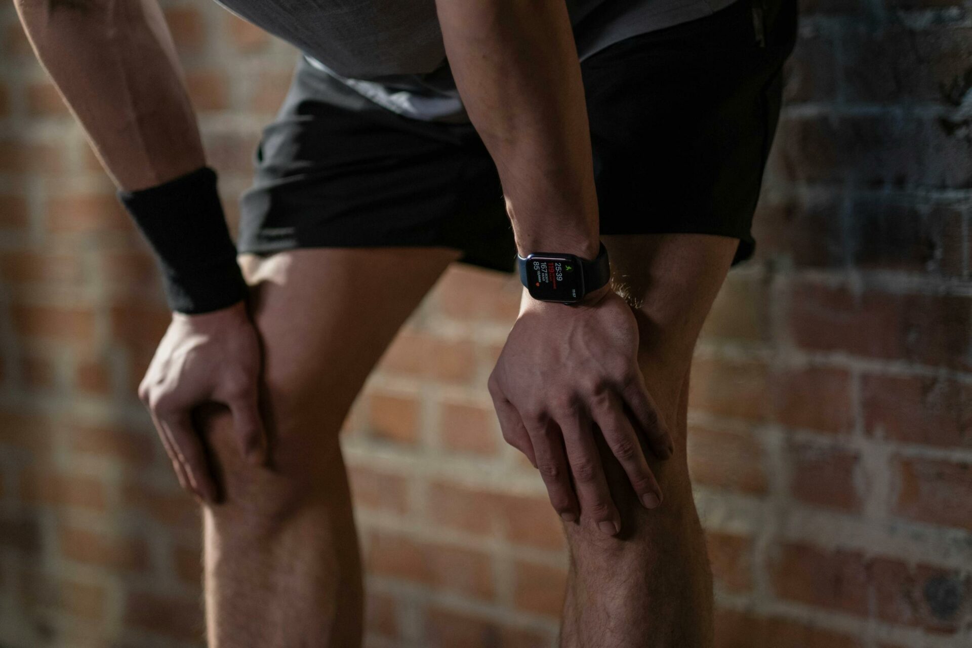 athlete wearing a smartwatch