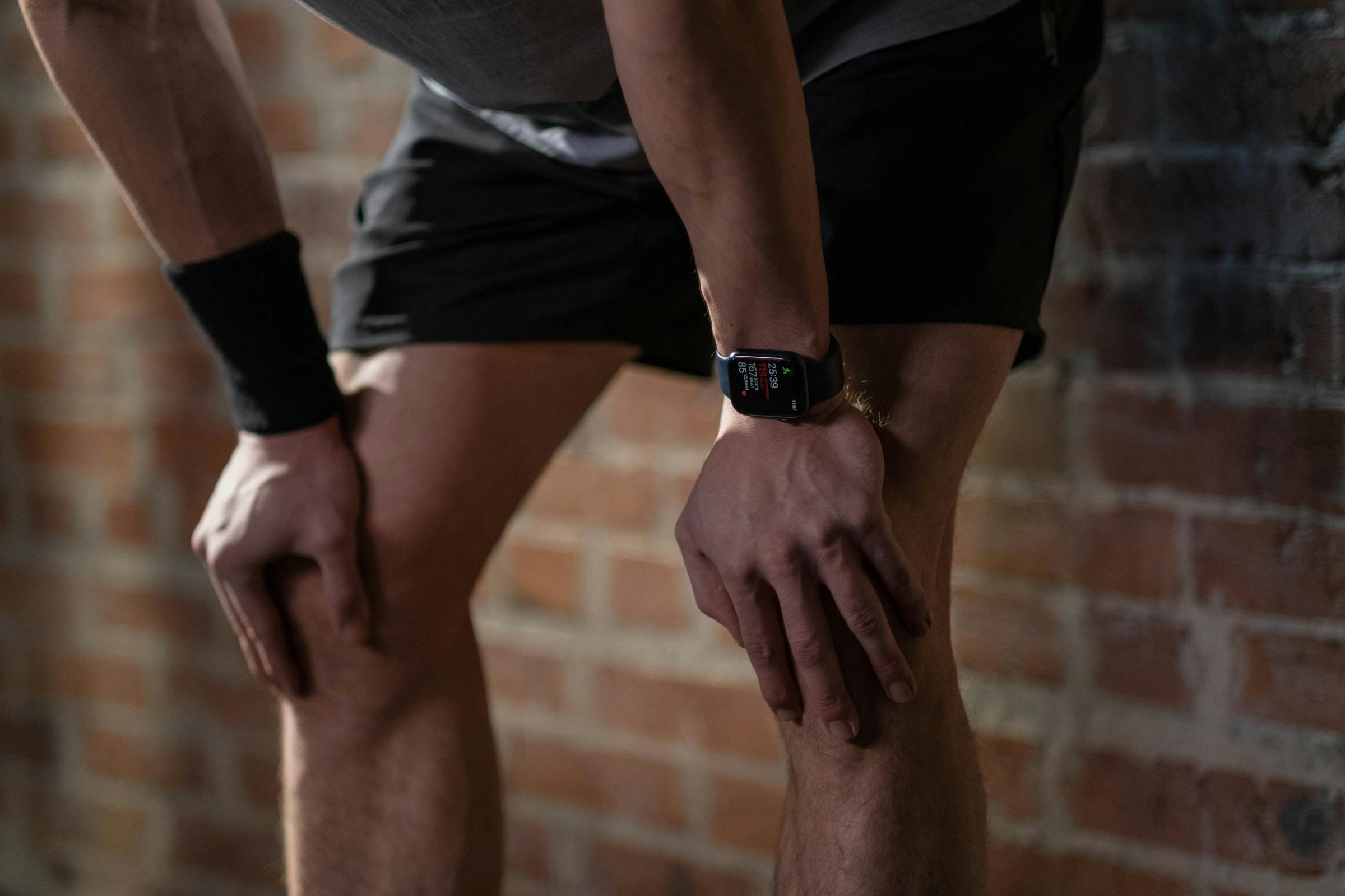 athlete wearing a smartwatch