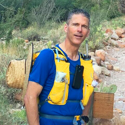 Coach Gordo Byrn trail running the Grand Canyon