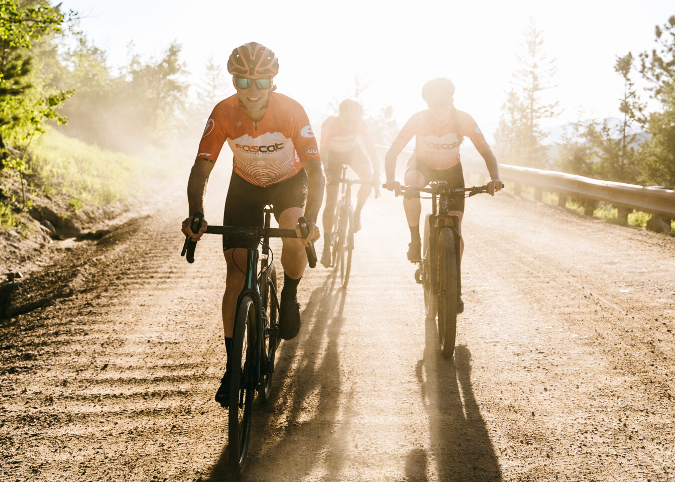 FasCat Coaches riding on a gravel road