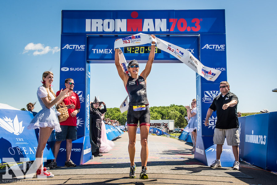 Emma-Kate Lidbury wins Ironman 70.3 Kansas in 2013