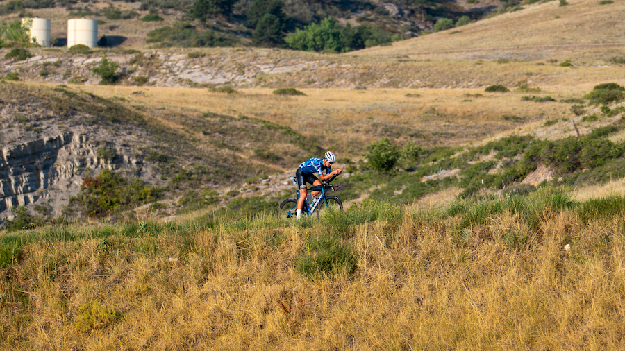 triathlete riding bike