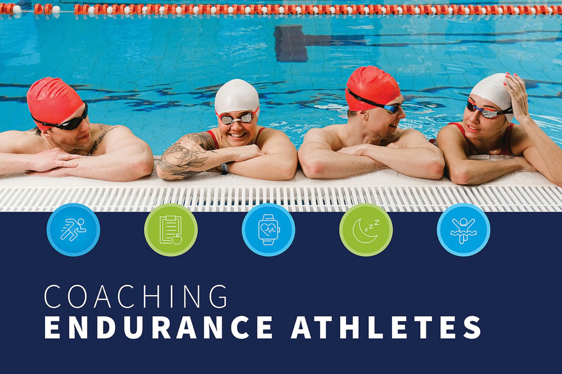 Swimmers on the side of the pool from The Craft of Coaching Module 9