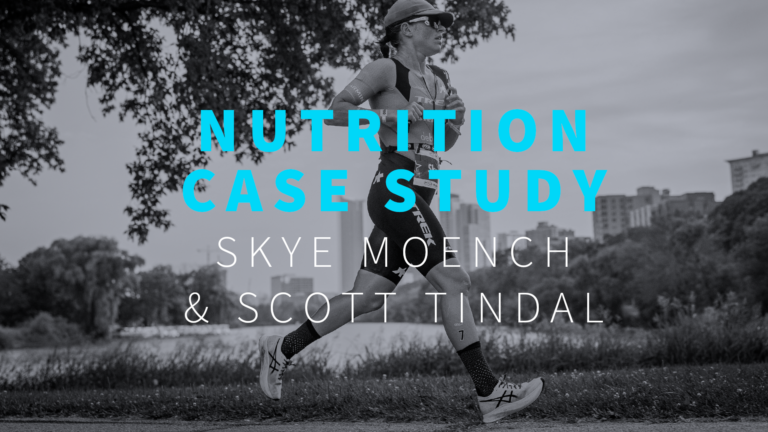 Black and white image of Skye Moench running in a triathlon