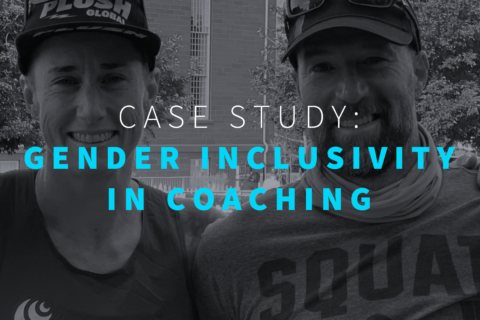 Title card for gender inclusivity in coaching
