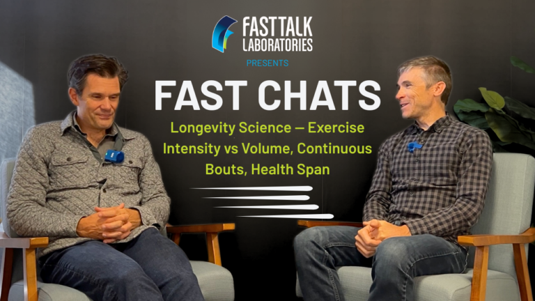 Longevity Science — Exercise Intensity vs Volume, Continuous Bouts, Health Span - Fast Talk Labs on YouTube